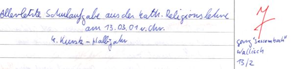 Die allerletzte Reli SA